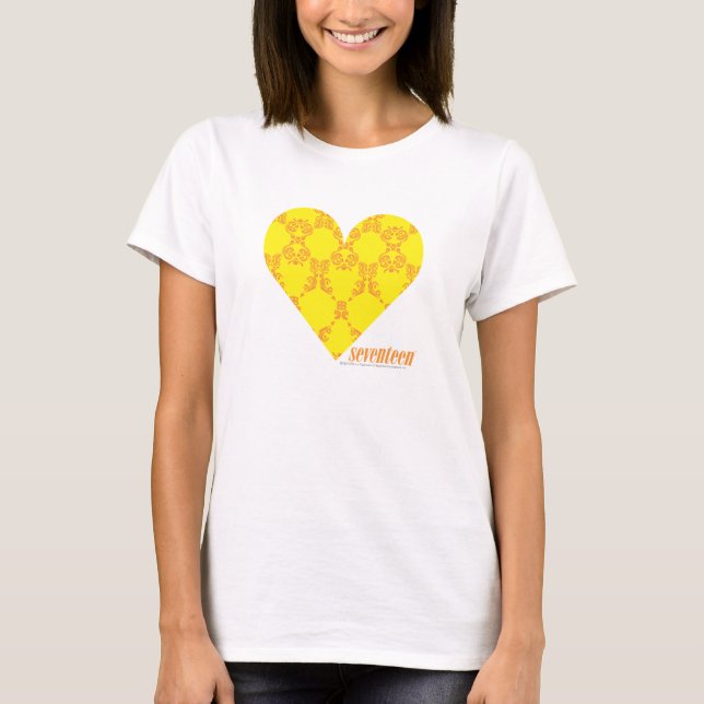 Damask Yellow Orange 4 T-Shirt (Vorderseite)