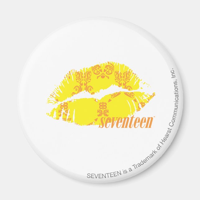 Damask Yellow-Orange Magnet (Vorne)