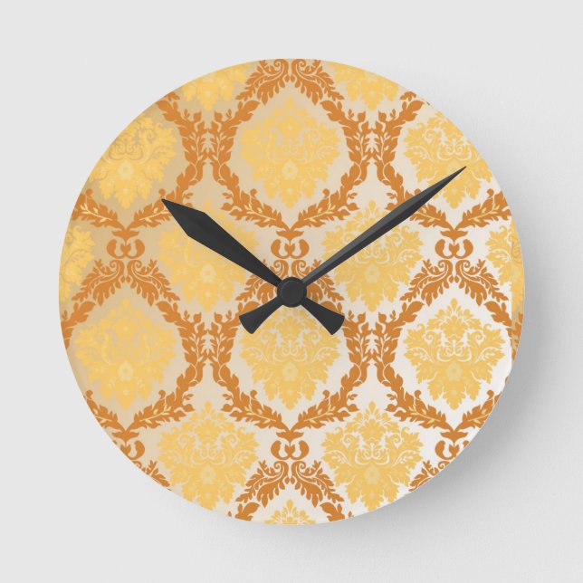Damaskastapete 5 runde wanduhr (Vorderseite)