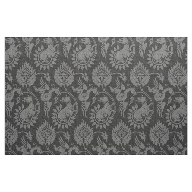 Damaske mit Flügelschlangen, schwarz Stoff (Fat Quarter (45,7 x 55,9 cm))