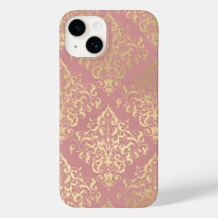 Damasken rosa und goldfarben elegant Vintag Viktor Case-Mate iPhone 14 Hülle