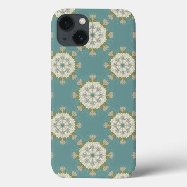 Damaskmuster mit abstrakten Elementen Case-Mate iPhone Hülle (Rückseite)