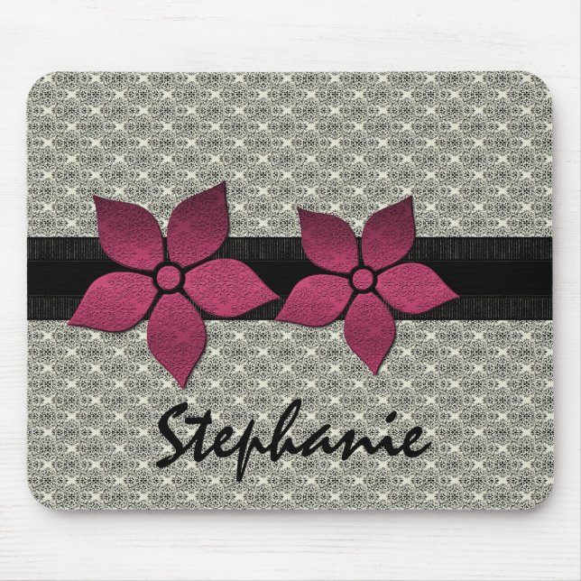 Damaskus-Blume Strickgrenzmousepad Mousepad (Vorne)