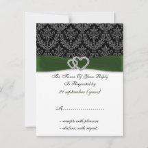 Damaskus Diamante grüne Hochzeit RSVP