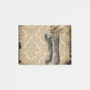 Damaskus Lavendel Western Country Cowboy Stiefel Post-it Klebezettel