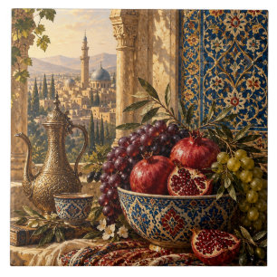 Damaskus & levantinisches Erbe Stillleben Osmani Fliese