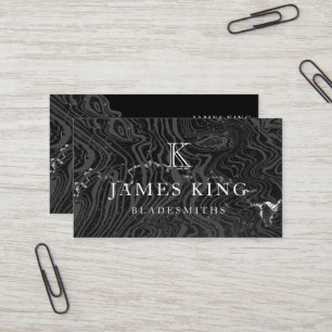 Damaskus Steel Muster Custom Monogram Bladesmith Visitenkarte