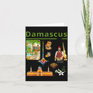 Damaskus Syrien Erbe Altstadt Design Karte