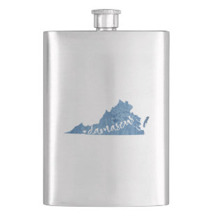 Damaskus, Virginia-Holzkörner Flachmann