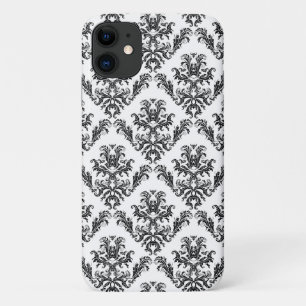 Damaskusmuster, französische Damaske, Schwarz und Case-Mate iPhone Hülle