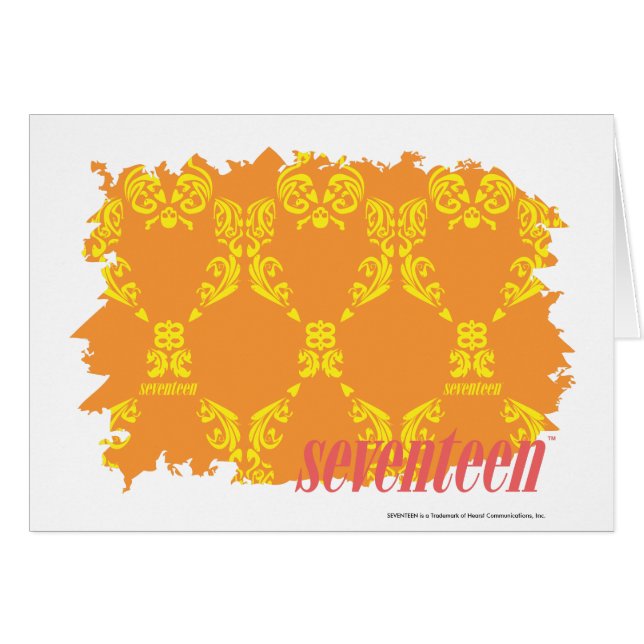 Damassé 4 jaune-orange (Devant horizontal)