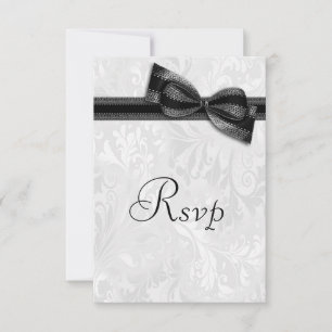 Damassé blanc et RSVP à nœud papillon faux