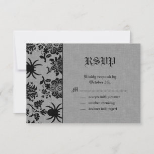 Damassé d'araignée sur lin gris RSVP