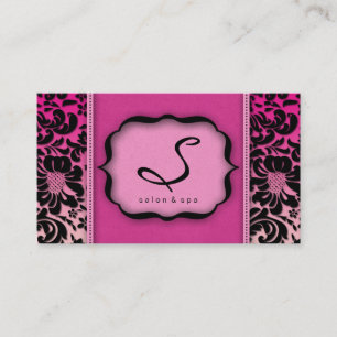 Damassé de rose de carte de visite de spa de salon