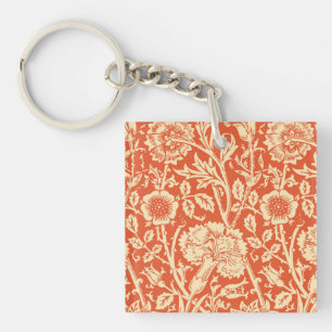 Damassé d'oeillet de Nouveau d'art, mandarine