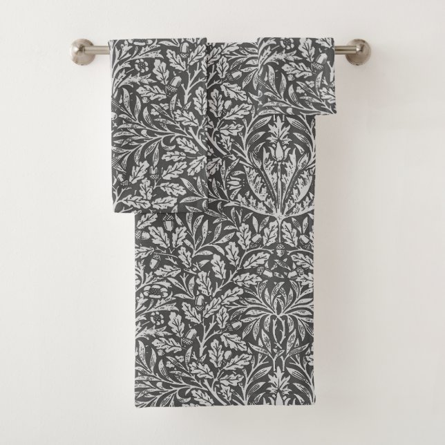 Damassé florale de Nouveau d'art, gris (En situation)