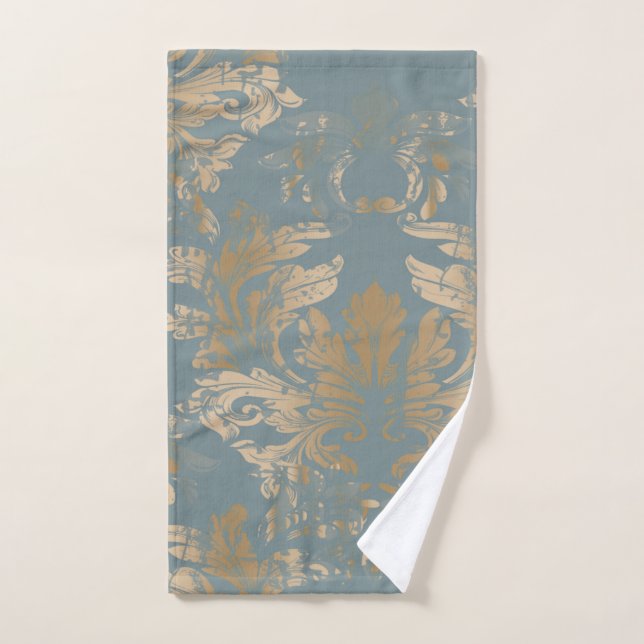 Damassé Vintage , Volutes (Serviette à main)