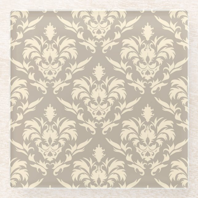 Damast 2 glasuntersetzer (Vorderseite)