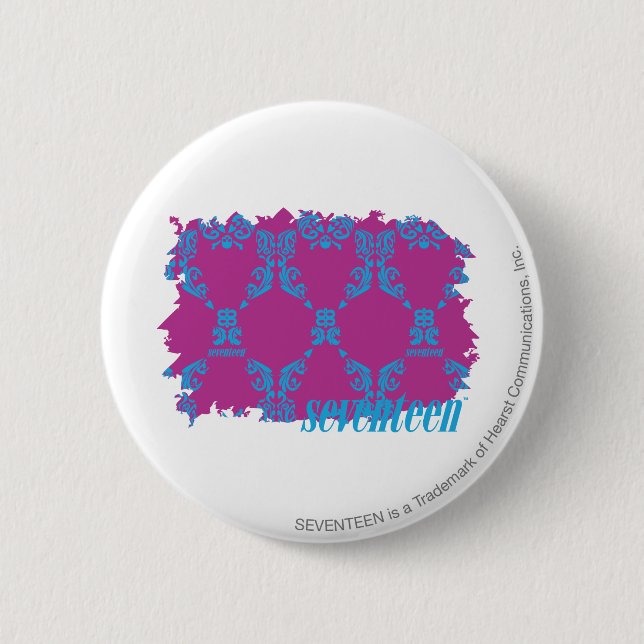 Damast Aqua-Lila 2 Button (Vorderseite)