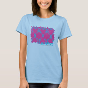 Damast Aqua-Lila 2 T-Shirt