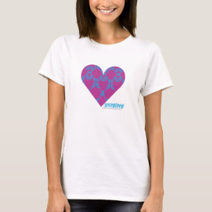 Damast Aqua-Lila 4 T-Shirt