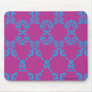 Damast Aqua-Lila Mousepad