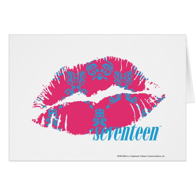 Damast Aqua-Magentarot (Vorderseite (Horizontal))