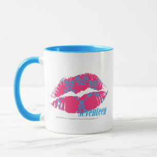 Damast Aqua-Magentarot Tasse