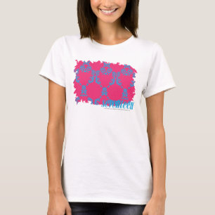 Damast Aqua-Magentarote 3 T-Shirt