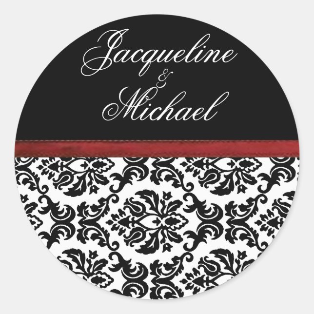 Damast ~ Aufkleber (Vorderseite)