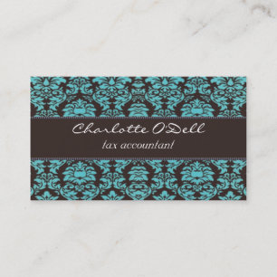 Damast; blaues Braun Visitenkarte