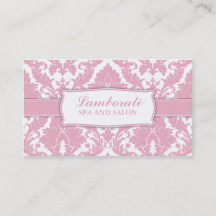 Damast-Blumenmuster-eleganter Modedesigner Visitenkarte