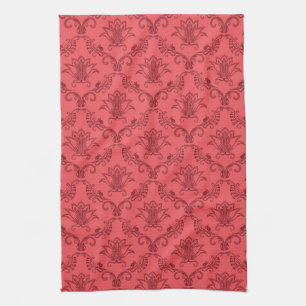Damast-Blumenmuster Handtuch