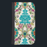 Damast-Blumenmuster-Pflaumen-Türkis Samsung S4 Geldbeutel Hülle<br><div class="desc">Türkis-,  Pflaumen-,  Grüne und Lilablumenmuster treffen sich auf einem weißen Hintergrund,  um diesen Damastdruck Junis Heidekraut Vess zum Leben zu holen. Arbeiten als Geschenk für selbst,  einen Freund oder ein Familienmitglied.</div>