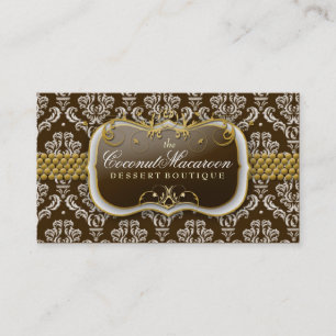 Damast der Makronen-311-Coconut Visitenkarte