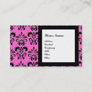 DAMAST-EDELSTEIN-MONOGRAMM, 2 Topase, violett Visitenkarte