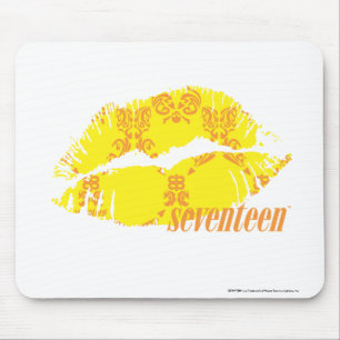 Damast gelb-orange mousepad