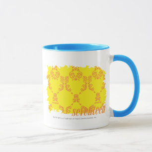 Damast gelb-orangee 2 tasse
