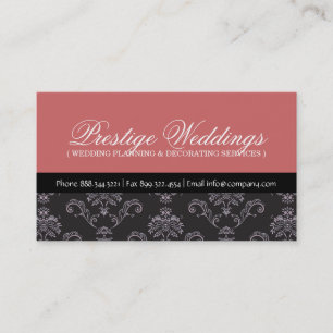 Damast-Hochzeits-Planer-Visitenkarte Visitenkarte