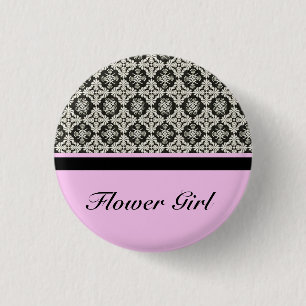 Damast-Hochzeitsknopf Button