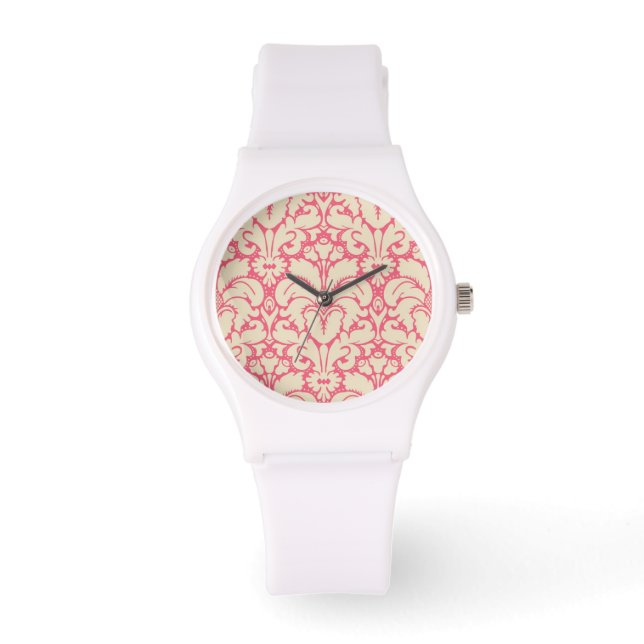 Damast im Barockstil 2 Armbanduhr (Vorderseite)