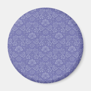 Damast in Blau Magnet