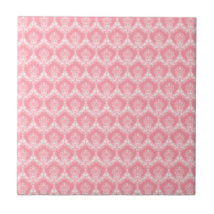 Damast in Rosa Fliese