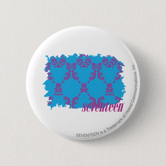 Damast Lila-Aqua 4 Button (Vorderseite)