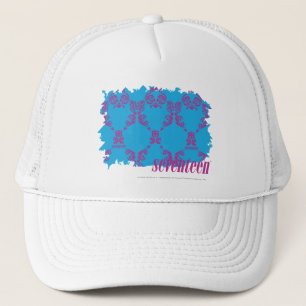 Damast Lila-Aqua 4 Truckerkappe