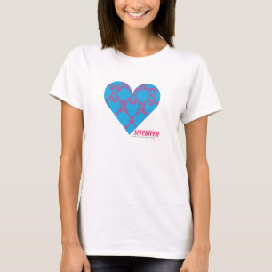 Damast Magentarot-Aqua 3 T-Shirt