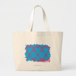 Damast Magentarot-Aqua 4 Jumbo Stoffbeutel