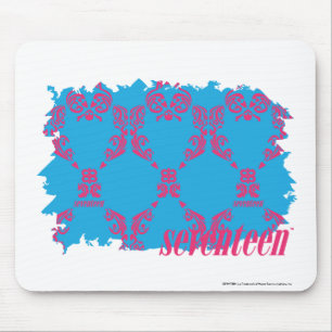 Damast Magentarot-Aqua 4 Mousepad