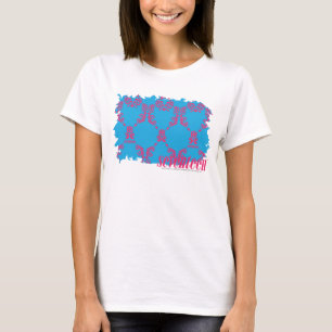 Damast Magentarot-Aqua 4 T-Shirt