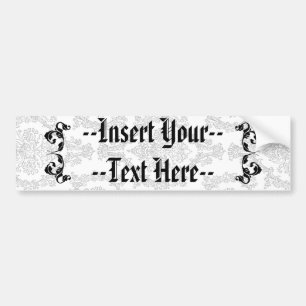 Damast-Monogramm-Entwurf Autoaufkleber